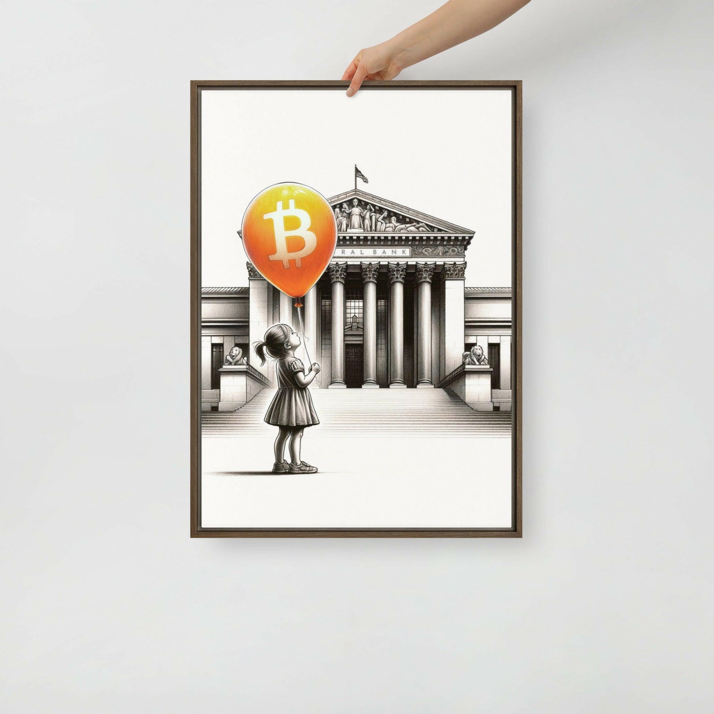 Bitcoin Art / Outside The System - Orange Habit Home - The Orange Habit