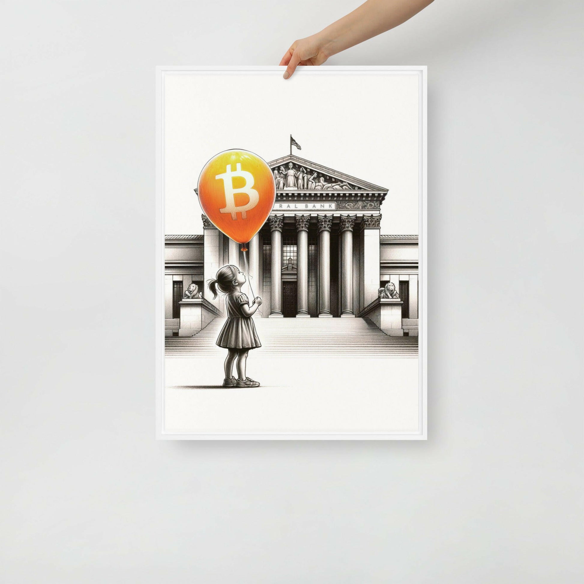 Bitcoin Art / Outside The System - Orange Habit Home - The Orange Habit