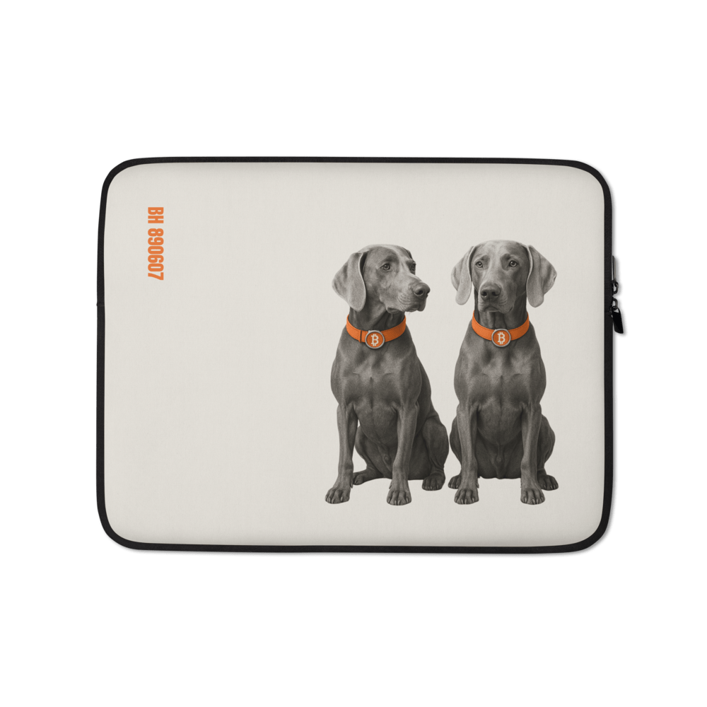 HODL Dog / Weimaraner Laptop Sleeve - Orange Habit Home - The Orange Habit