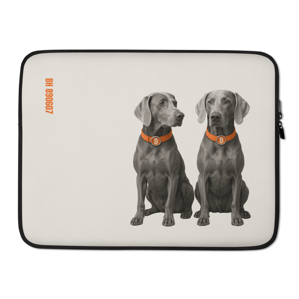 HODL Dog / Weimaraner Laptop Sleeve - Orange Habit Home - The Orange Habit