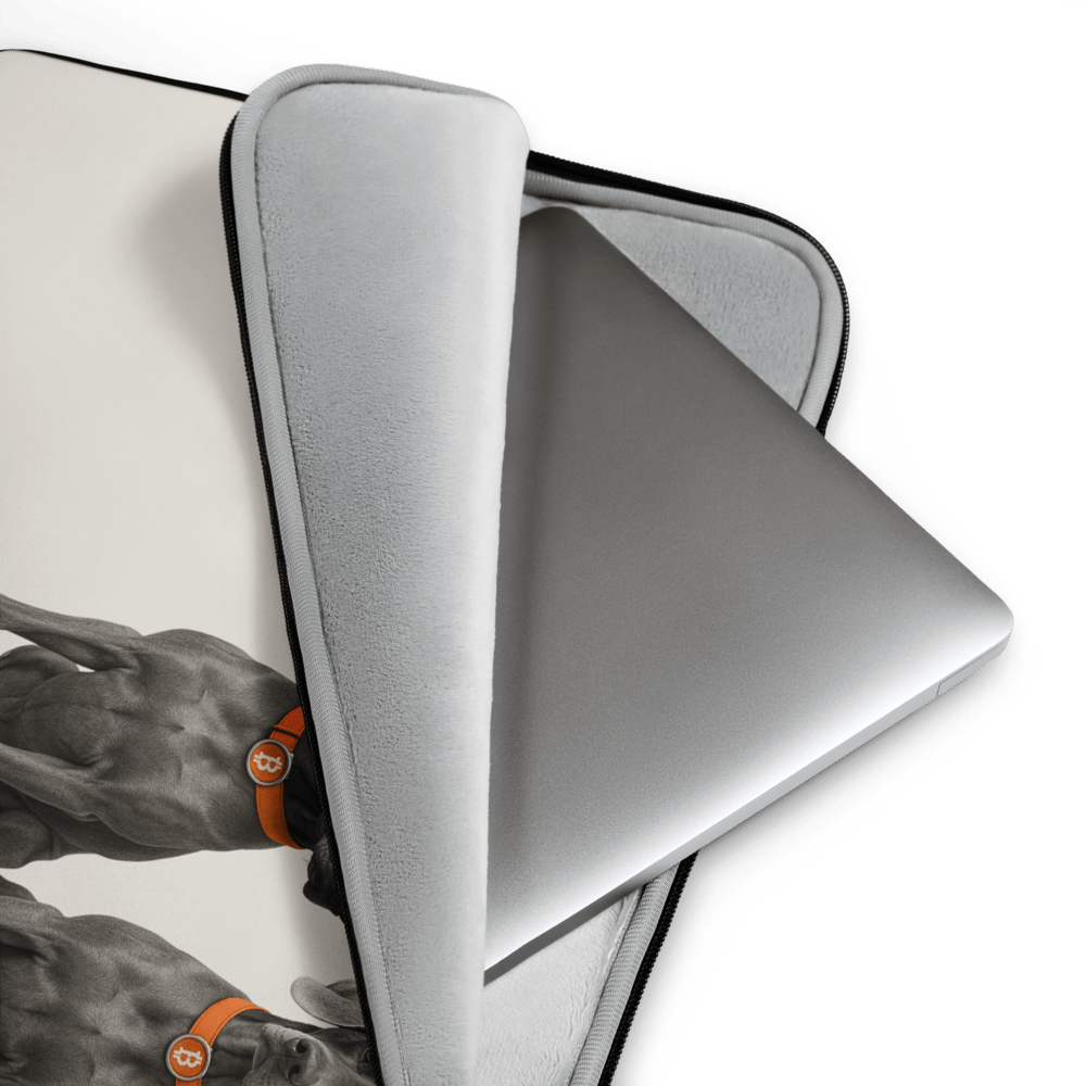 HODL Dog / Weimaraner Laptop Sleeve - Orange Habit Home - The Orange Habit