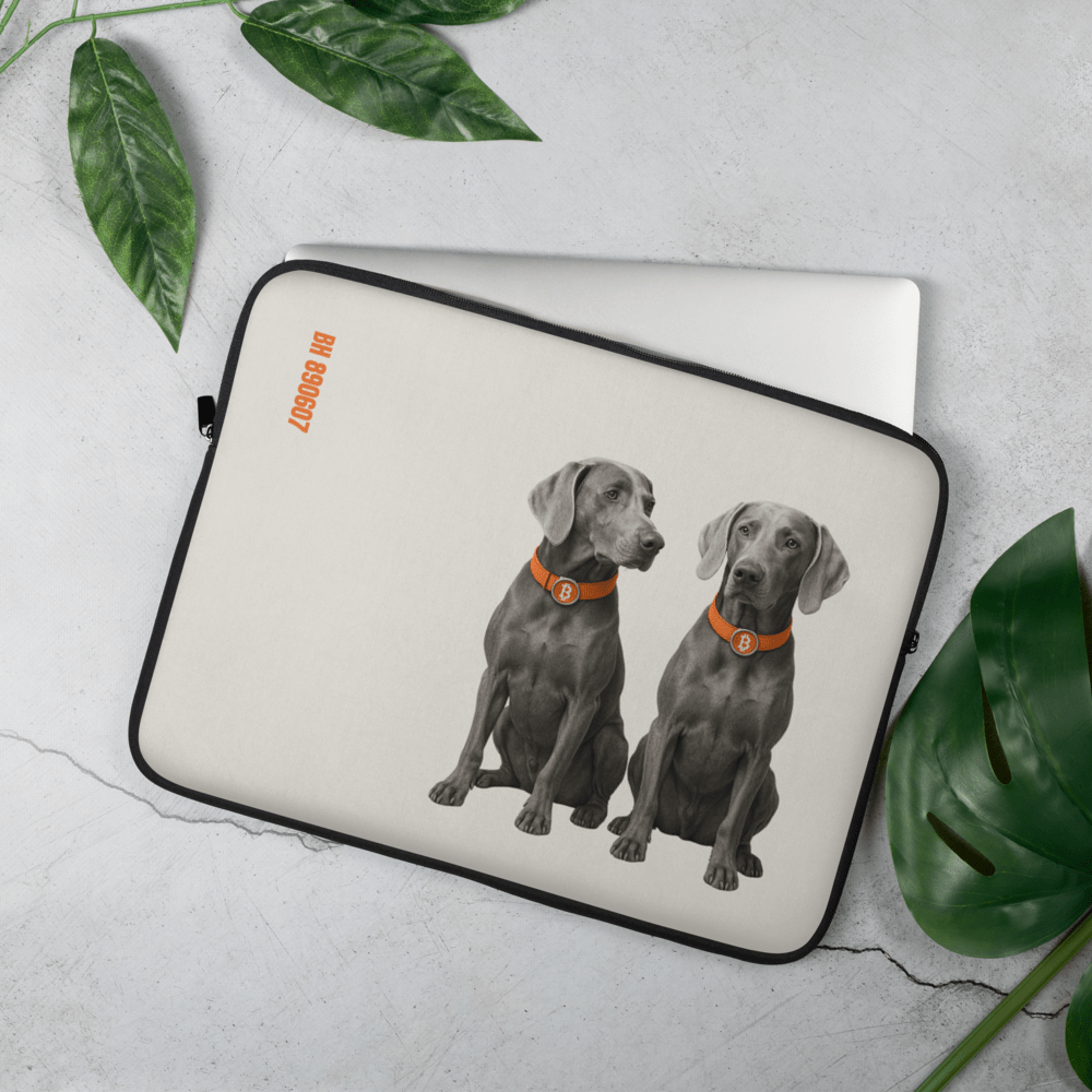 HODL Dog / Weimaraner Laptop Sleeve - Orange Habit Home - The Orange Habit