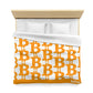 SATOSHI MATISSE / Bitcoin Duvet Cover - Orange Habit Home - The Orange Habit