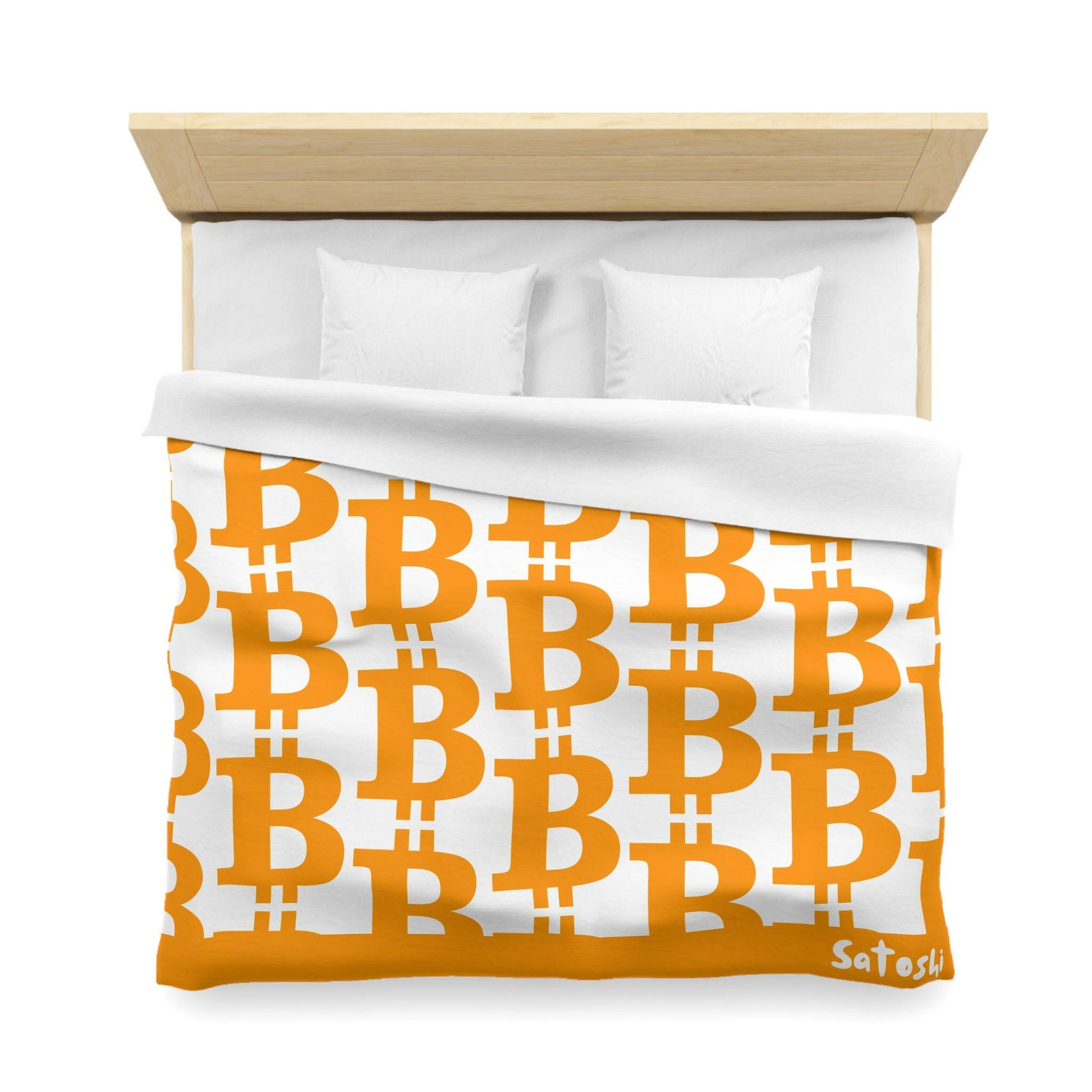SATOSHI MATISSE / Bitcoin Duvet Cover - Orange Habit Home - The Orange Habit