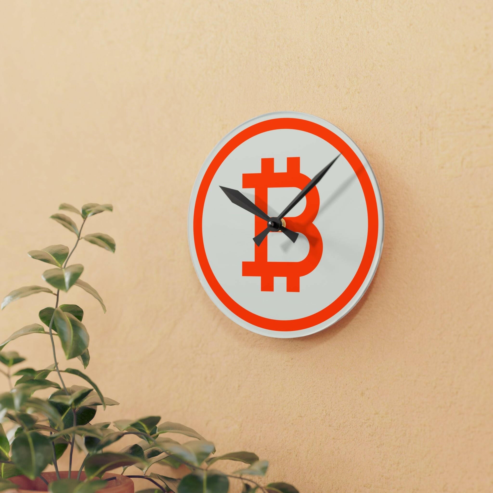 Branded / Bitcoin Wall Clock - Orange Habit Home - The Orange Habit
