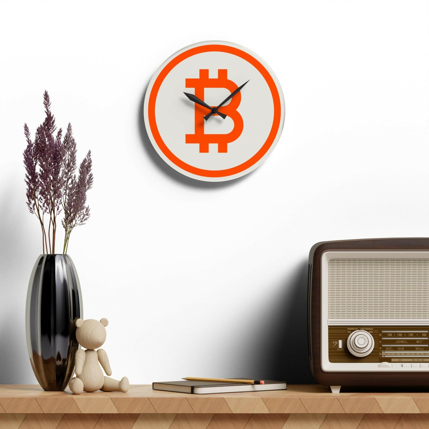 Branded / Bitcoin Wall Clock - Orange Habit Home - The Orange Habit
