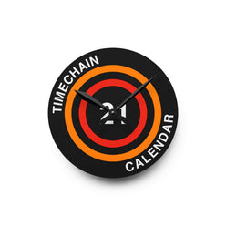 Timechain Calendar / Bitcoin Wall Clock - Orange Habit Home - The Orange Habit