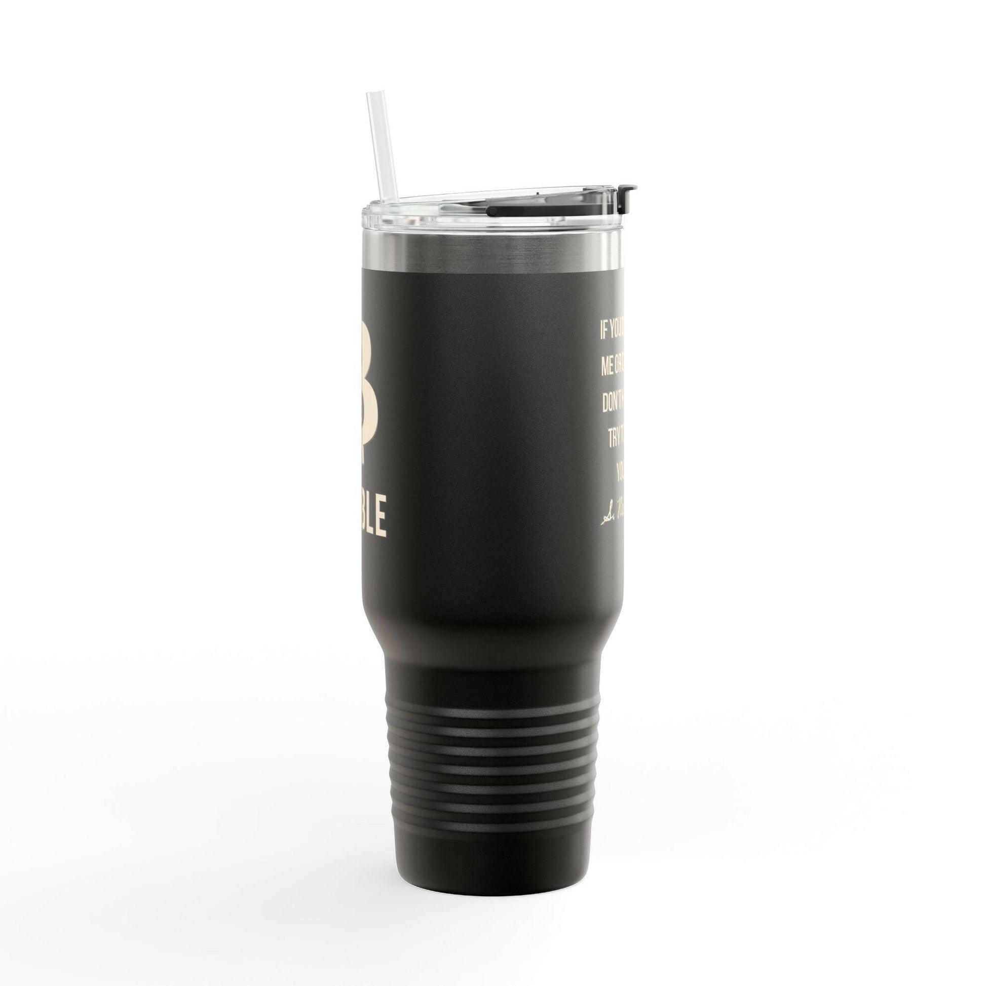 B Humble / Bitcoin Insulated Travel Mug - Orange Habit Home - The Orange Habit