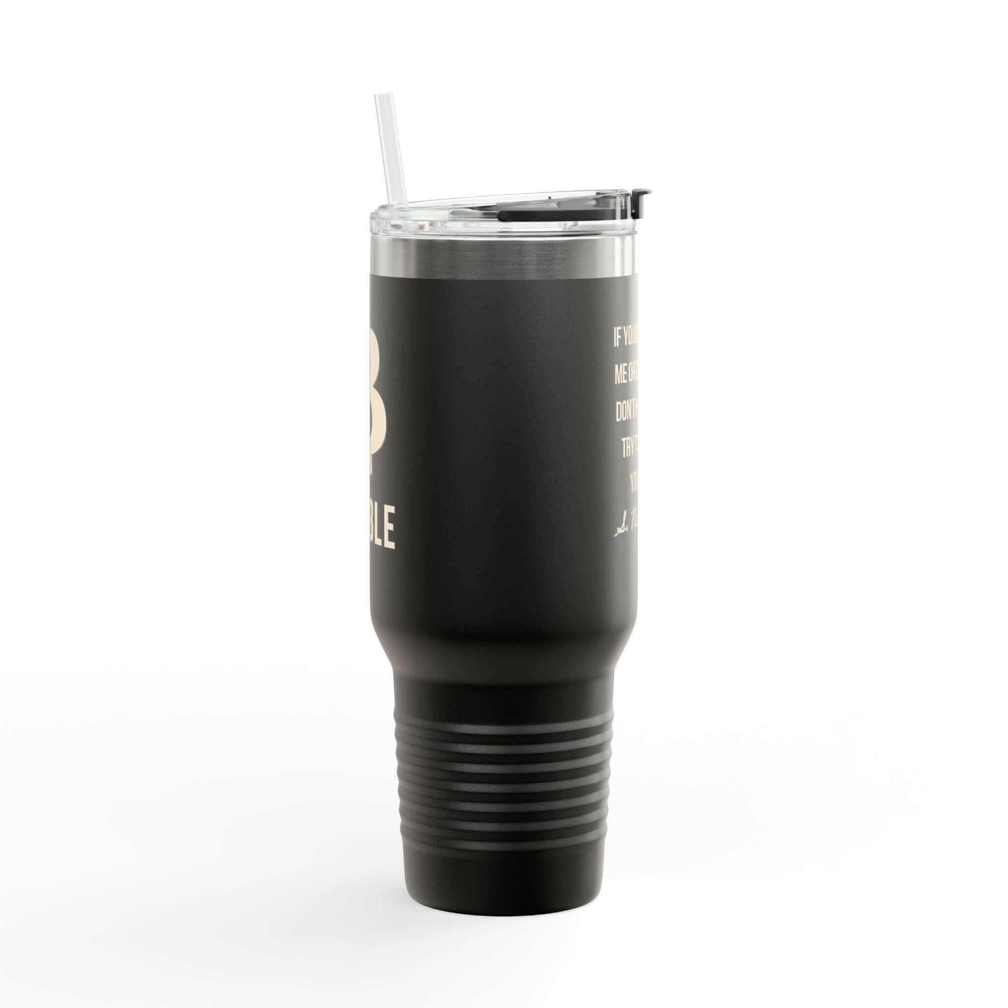 B Humble / Bitcoin Insulated Travel Mug - Orange Habit Home - The Orange Habit