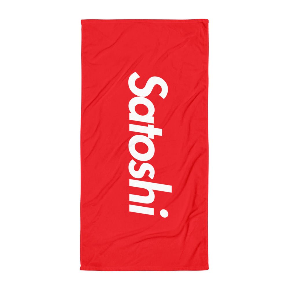 SATOSHI / Bitcoin Towel - Orange Habit Home - The Orange Habit