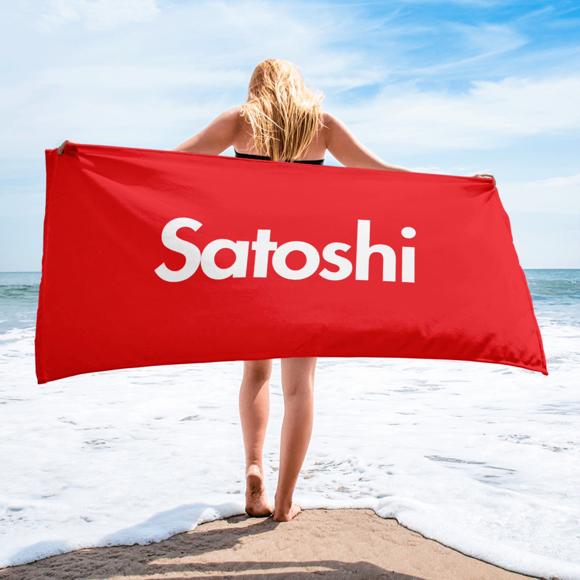 SATOSHI / Bitcoin Towel - Orange Habit Home - The Orange Habit