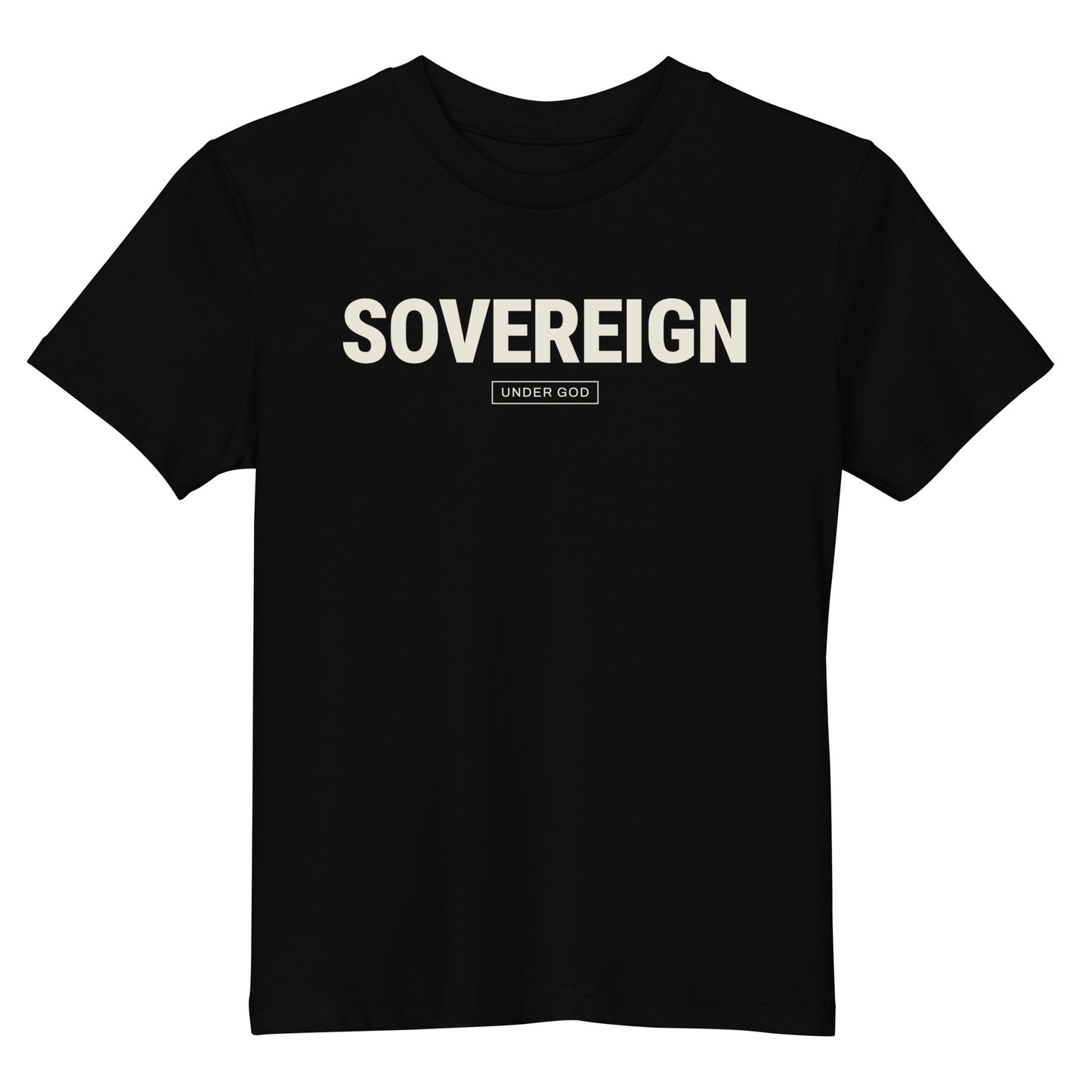 black Sovereign Under God kids organic unisex tee by Praise Society
