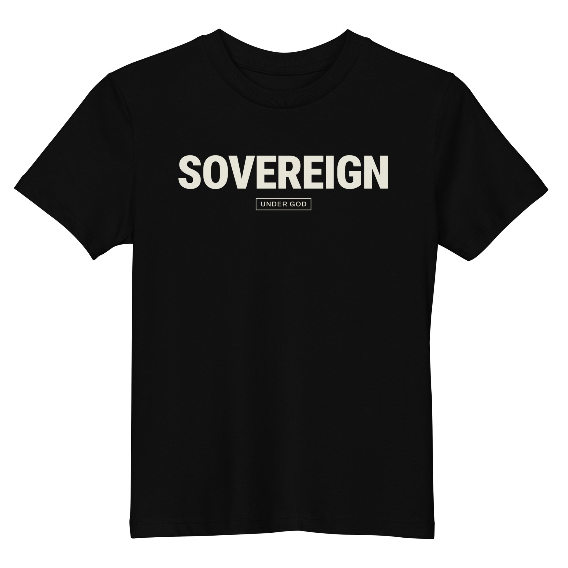 black Sovereign Under God kids organic unisex tee by Praise Society