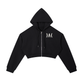 Black hoodie with SVRN Society logo on a white background