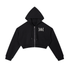 Black hoodie with SVRN Society logo on a white background