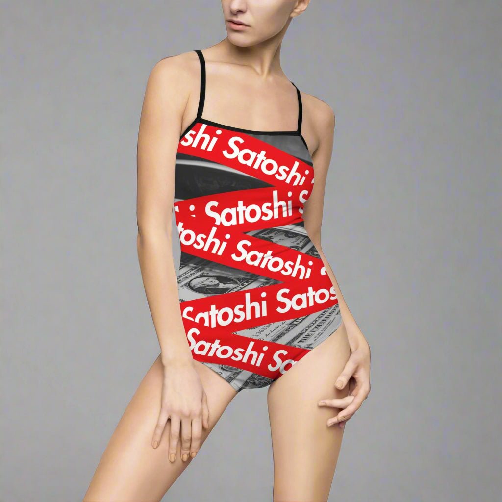 SATOSHI / Bitcoin Swimsuit - Nikki Nakamoto - The Orange Habit