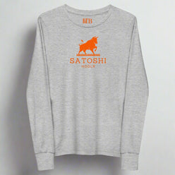 Satoshi HODLR / Kid’s Long Sleeve Bitcoin Tee - Lil'B - The Orange Habit