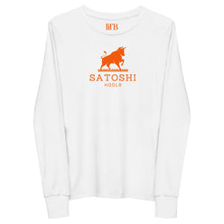 Satoshi HODLR / Kid’s Long Sleeve Bitcoin Tee - Lil'B - The Orange Habit