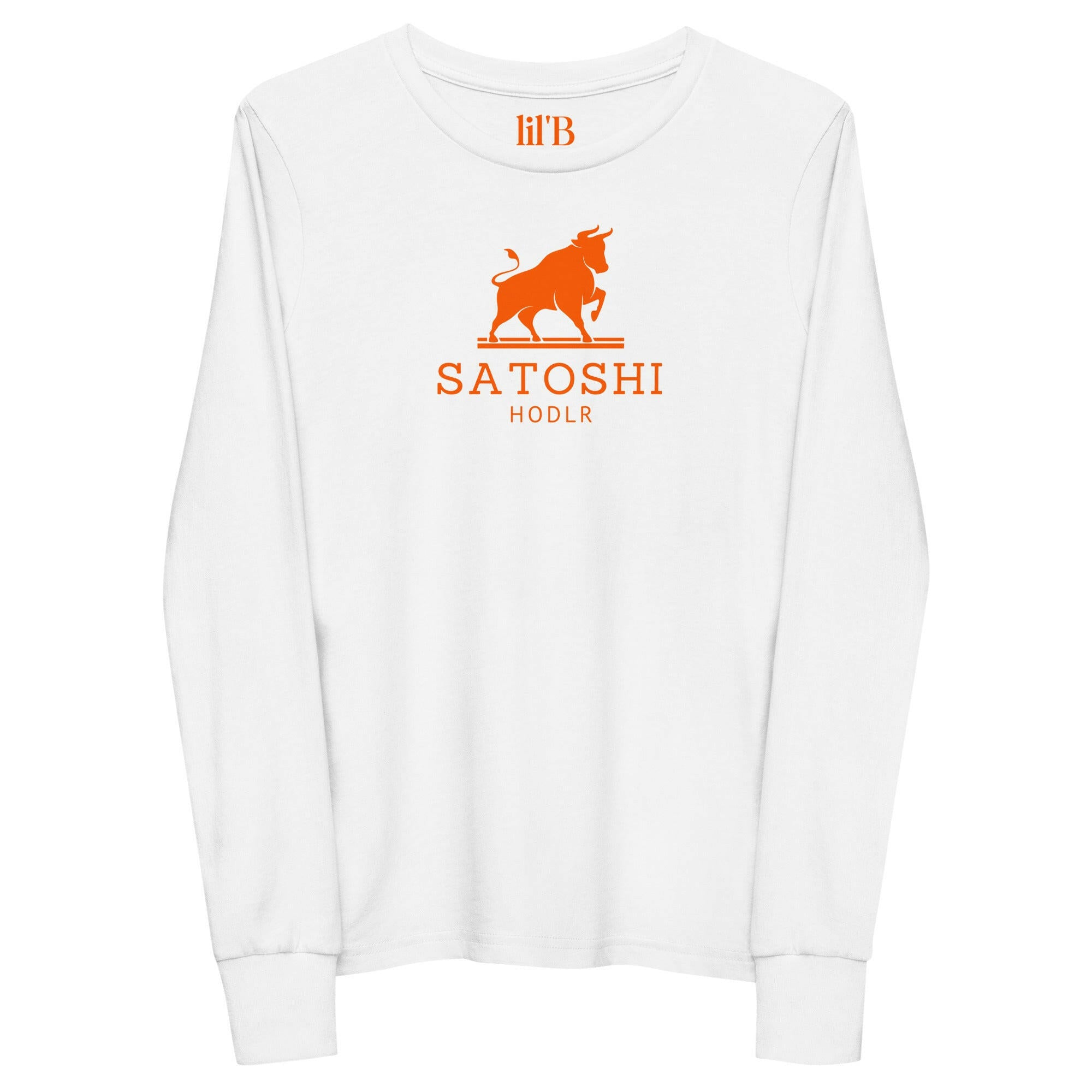 Satoshi HODLR / Kid’s Long Sleeve Bitcoin Tee - Lil'B - The Orange Habit