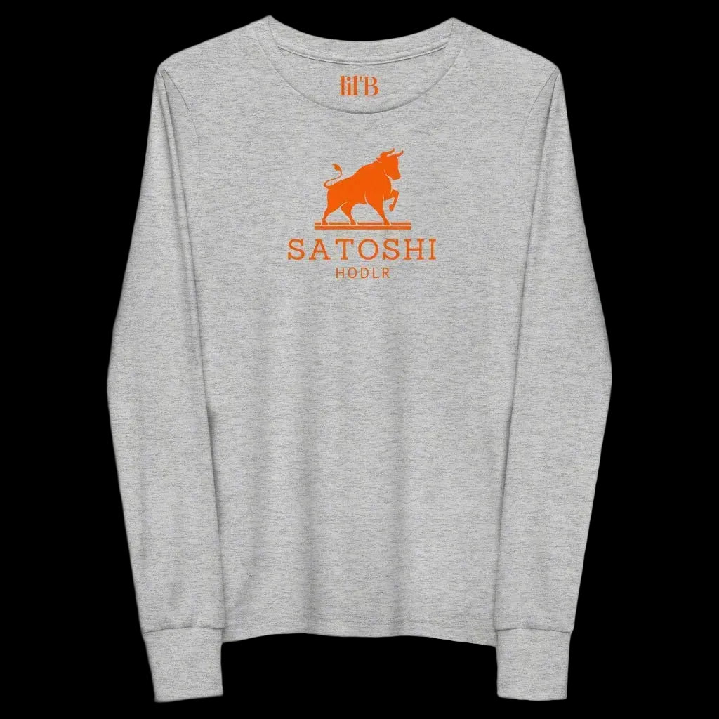 Satoshi HODLR / Kid’s Long Sleeve Bitcoin Tee - Lil'B - The Orange Habit