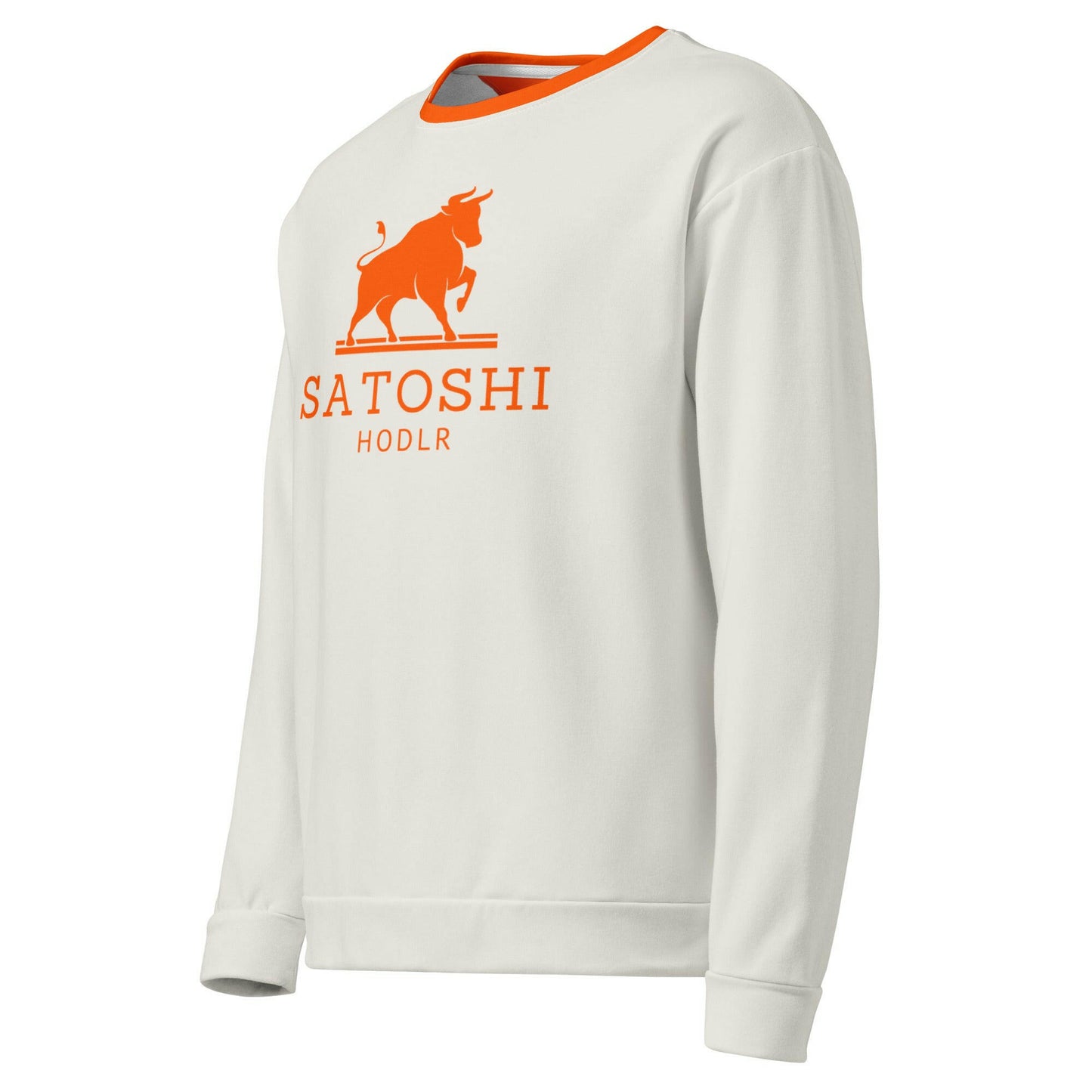 SATOSHI HODLR / Premium Bitcoin Sweatshirt - Nikki Nakamoto - The Orange Habit