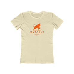 SATOSHI HODLR / Women’s Bitcoin Tee - Nikki Nakamoto - The Orange Habit