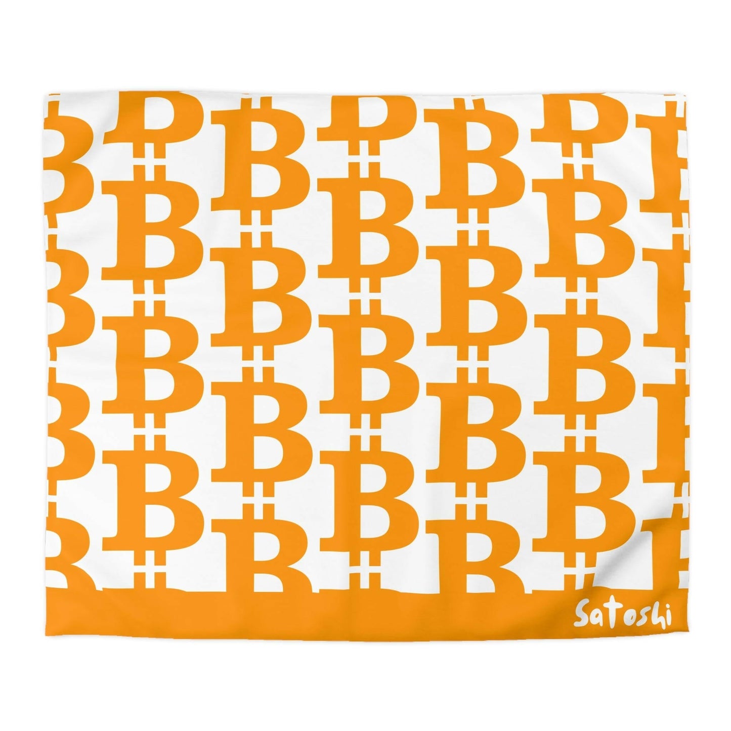 SATOSHI MATISSE / Bitcoin Duvet Cover - Orange Habit Home - The Orange Habit