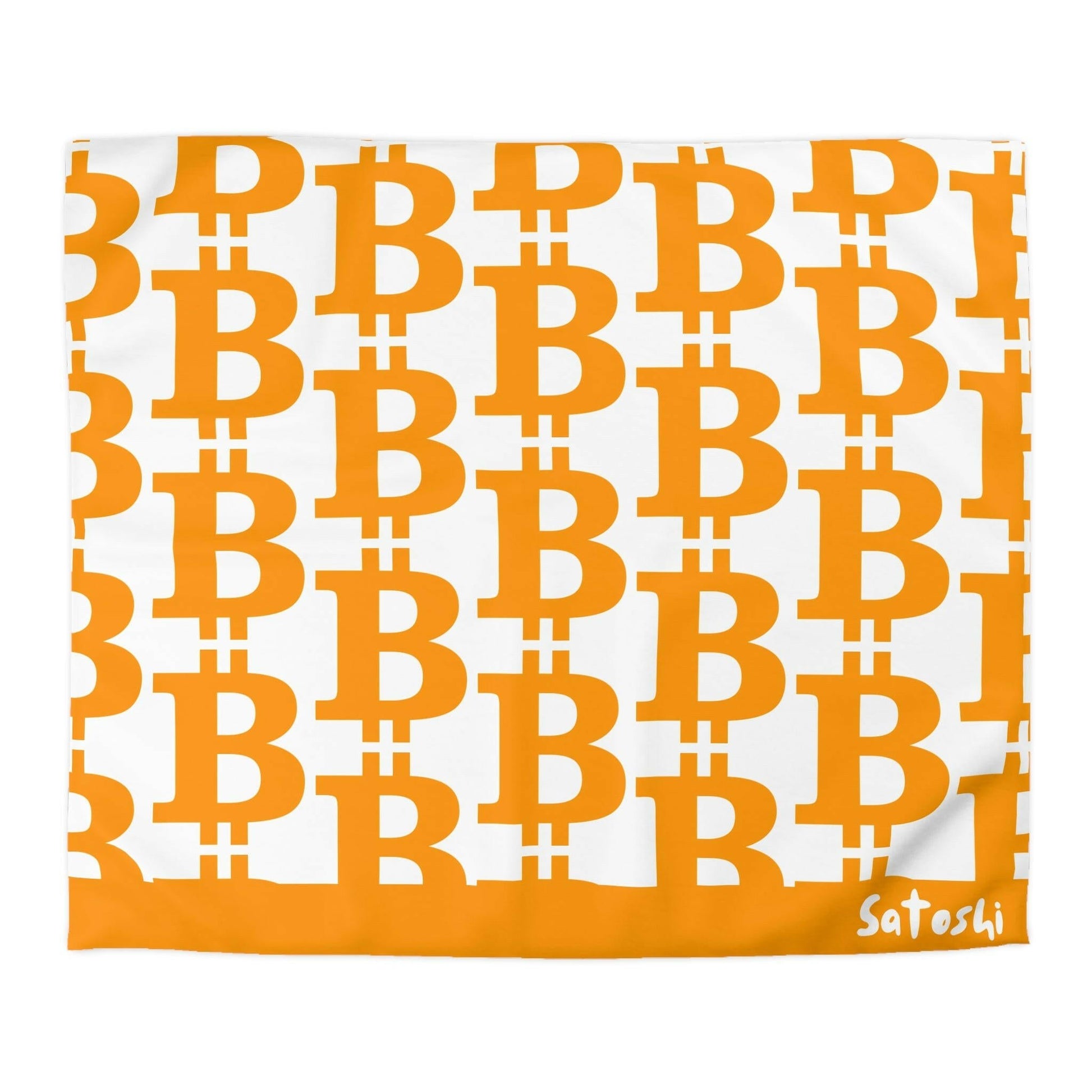 SATOSHI MATISSE / Bitcoin Duvet Cover - Orange Habit Home - The Orange Habit