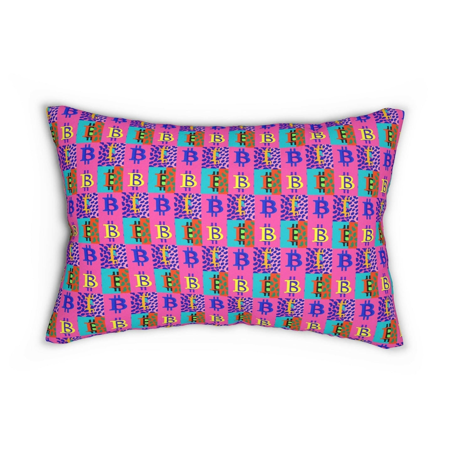 SATOSHI MATISSE / Bitcoin Lumbar Pillow - Orange Habit Home - The Orange Habit
