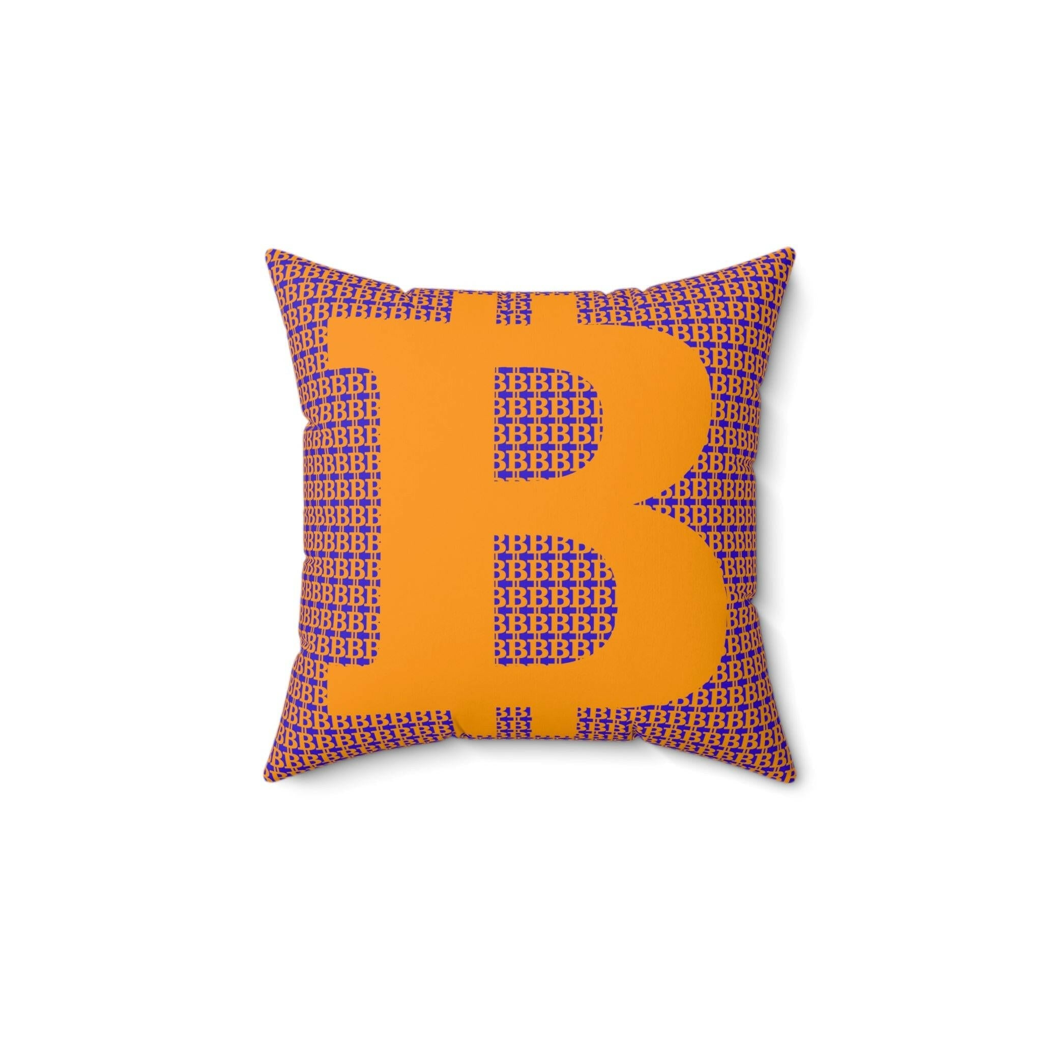 SATOSHI MATISSE / Bitcoin Throw Pillow - Orange Habit Home - The Orange Habit