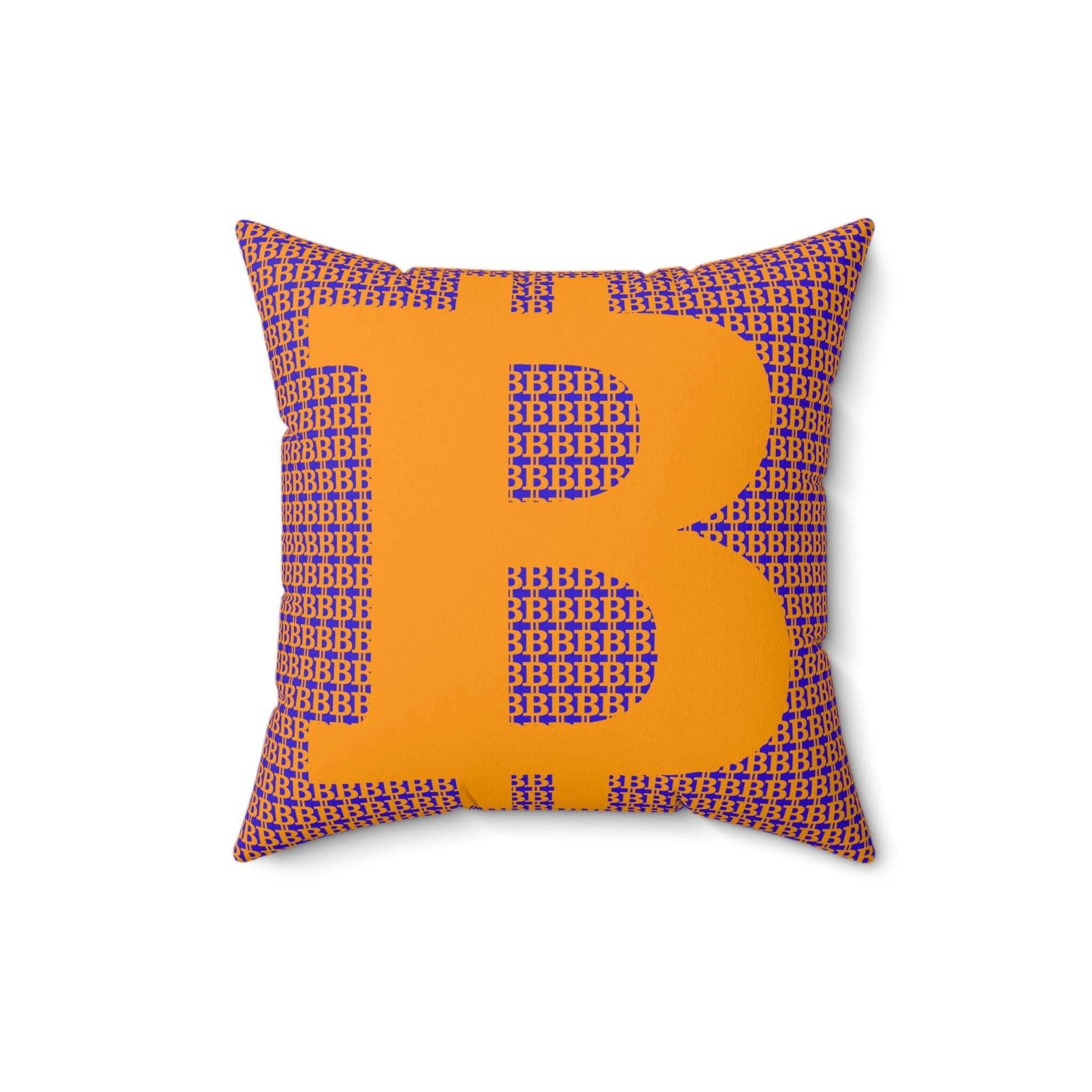 SATOSHI MATISSE / Bitcoin Throw Pillow - Orange Habit Home - The Orange Habit