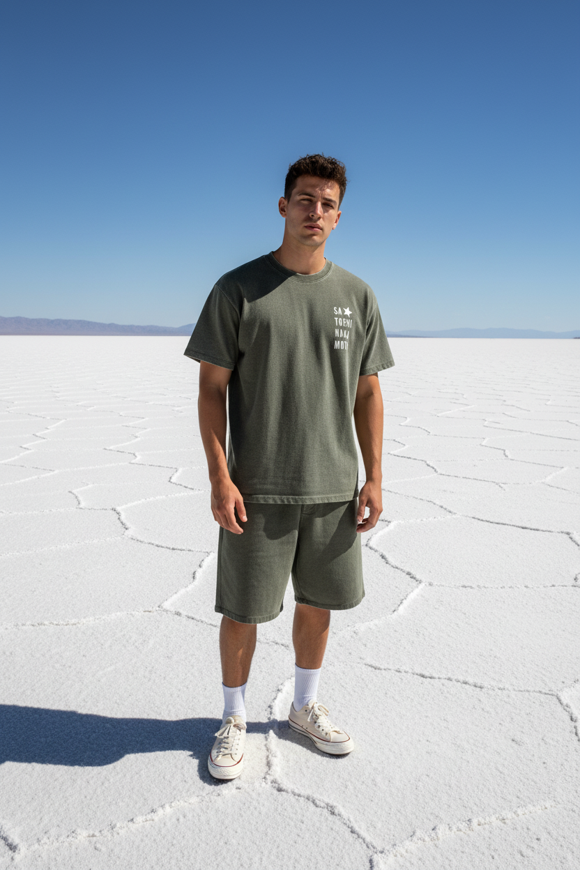 Nakamoto: Vintage Wash Boxy Waffle T-Shirt