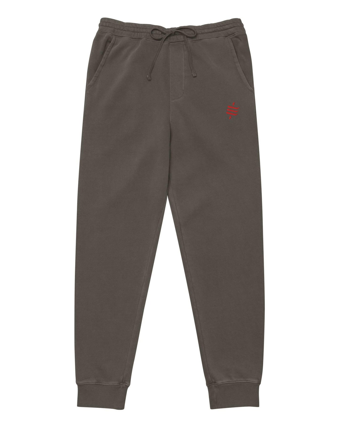 SATOSHI RED Embroidered Luxe Bitcoin Sweatpants - SVRN_T - The Orange Habit
