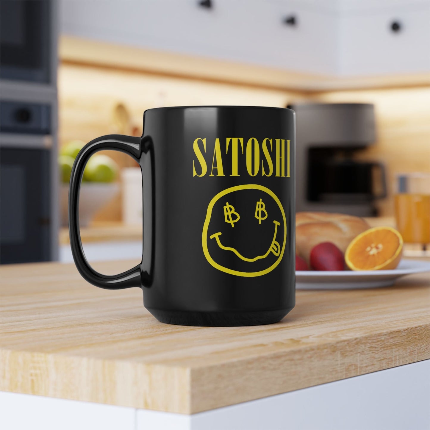 Satoshi Smiles: Bitcoin Mug