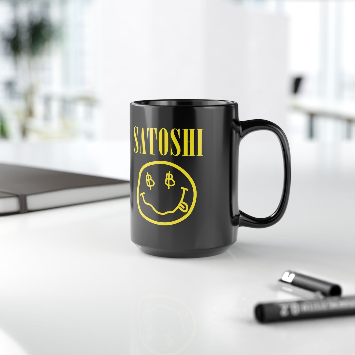 Satoshi Smiles: Bitcoin Mug