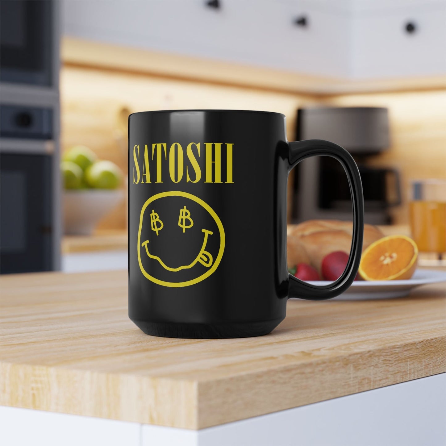 Satoshi Smiles: Bitcoin Mug
