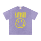 Satoshi Smiles light purple Bitcoin T-shirt by SVRN Society