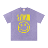 Satoshi Smiles light purple Bitcoin T-shirt by SVRN Society