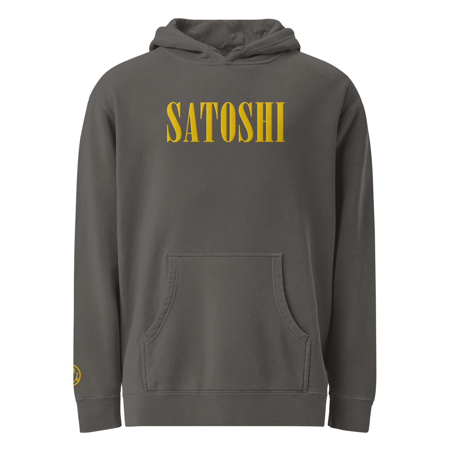 Satoshi Smiles Bitcoin Hoodie by SVRN_T at The Orange Habit