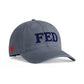 Not a FED hat in denim blue side view by SVRN Society