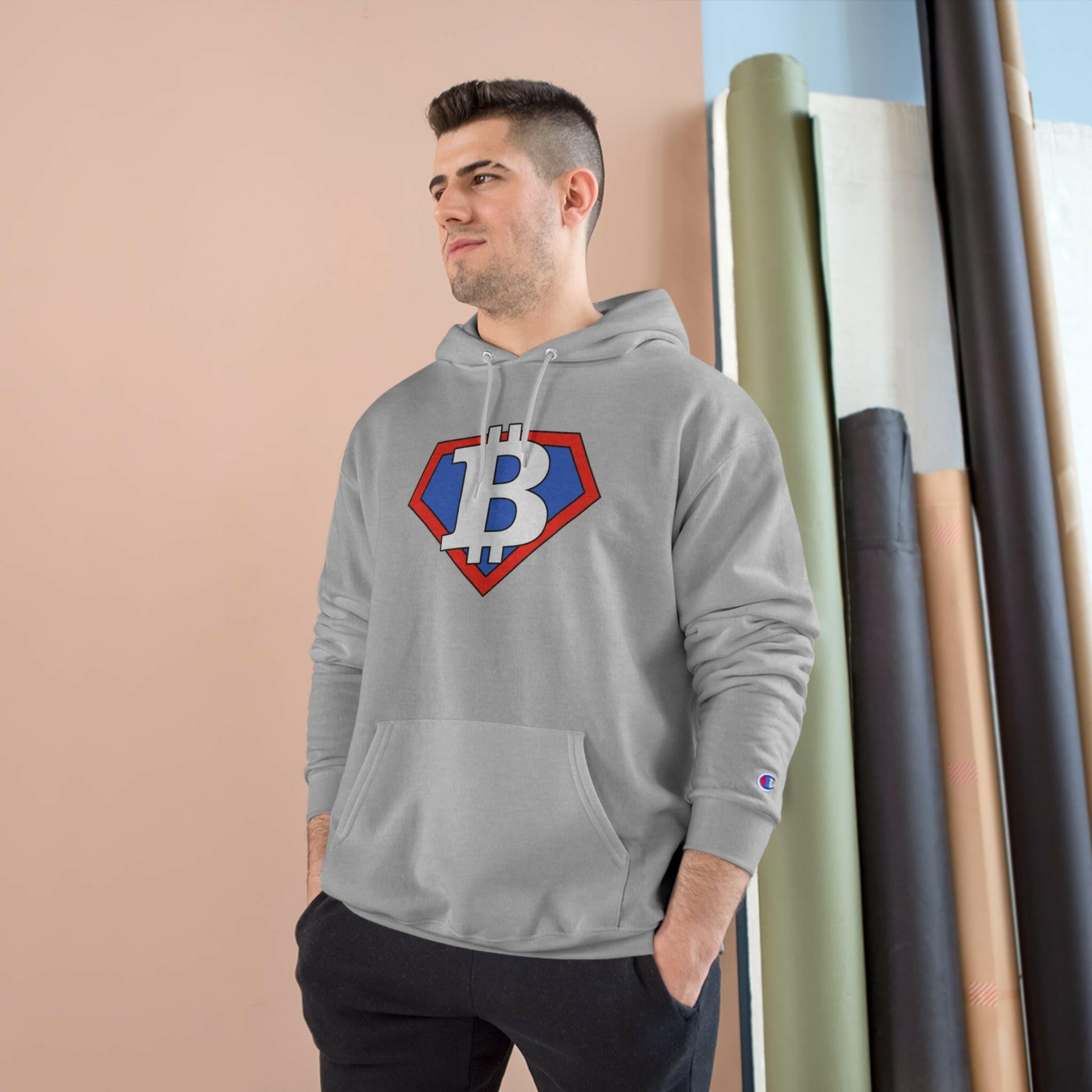 SUPER B / Champion Bitcoin Hoodie - SVRN_T - The Orange Habit