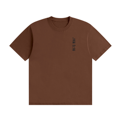 SVD Seamless Cotton T-Shirt in coffee brown, front view with vertical John 3:16 print
