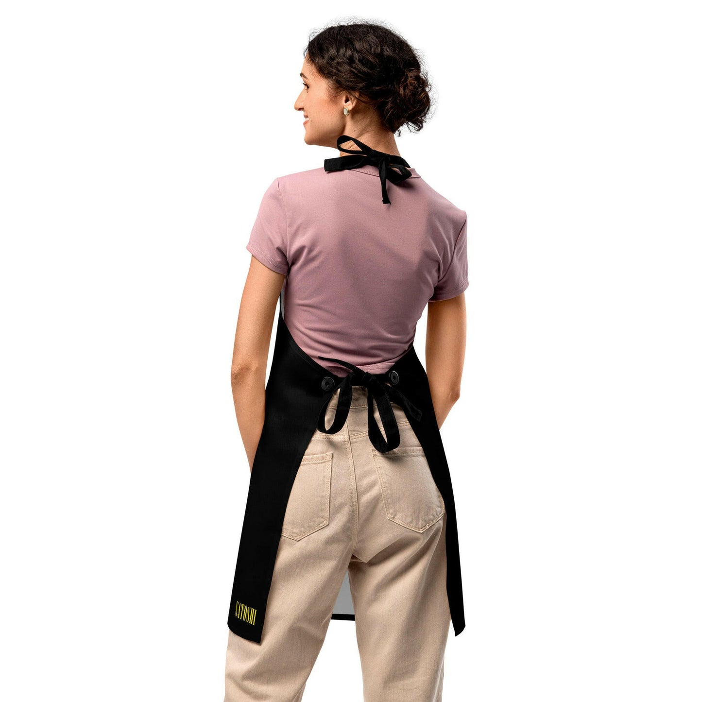 SATOSHI SMILES / Bitcoin Apron - SVRN_T - The Orange Habit