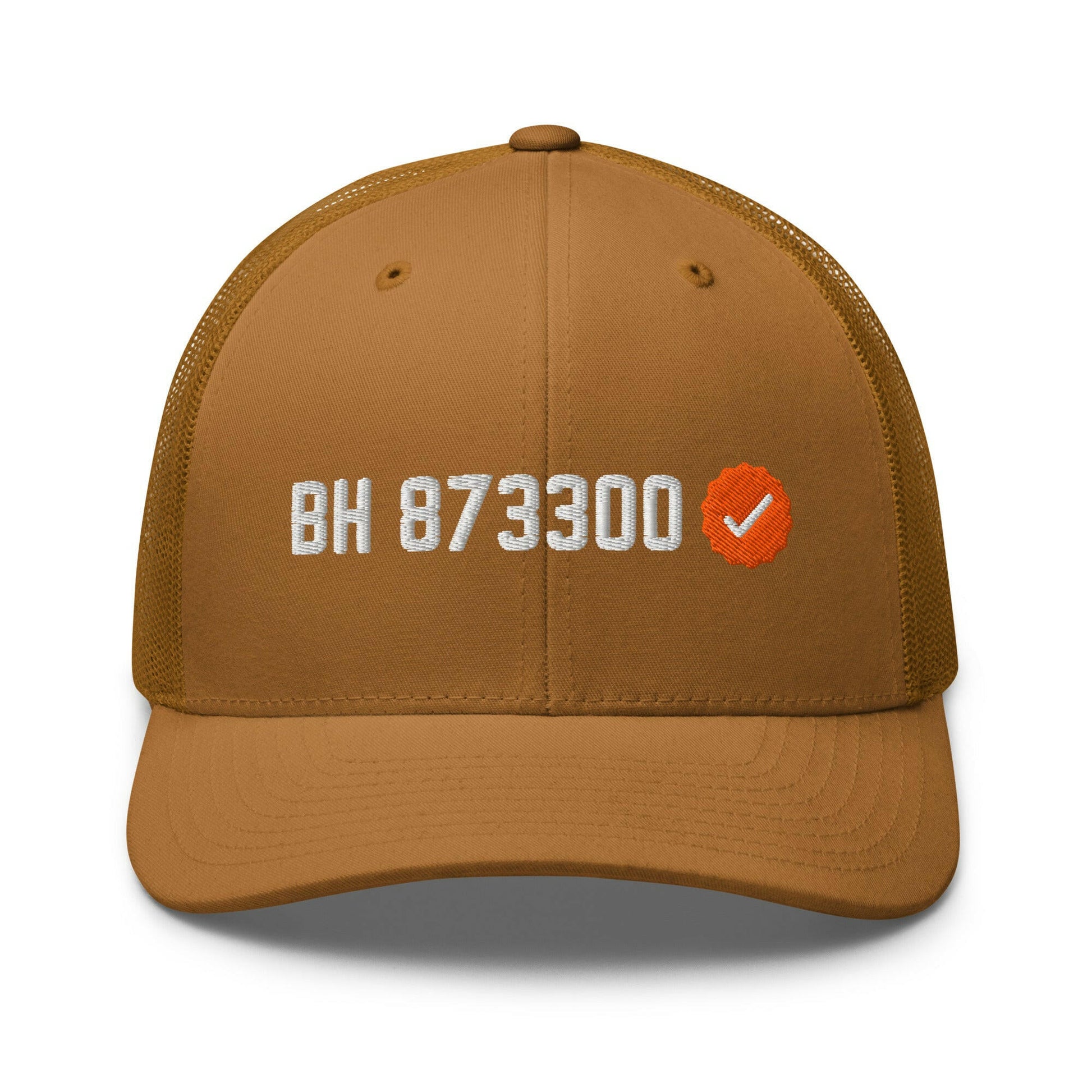 100K Verified BH / Bitcoin Trucker Cap - SVRN_T Hats - The Orange Habit