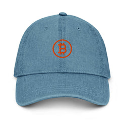 Branded / Bitcoin Denim Hat - SVRN_T Hats - The Orange Habit