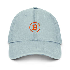 Branded / Bitcoin Denim Hat - SVRN_T Hats - The Orange Habit