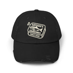 Satoshi's Sardines / Distressed Bitcoin Hat - SVRN_T Hats - The Orange Habit