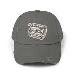 Satoshi's Sardines / Distressed Bitcoin Hat - SVRN_T Hats - The Orange Habit