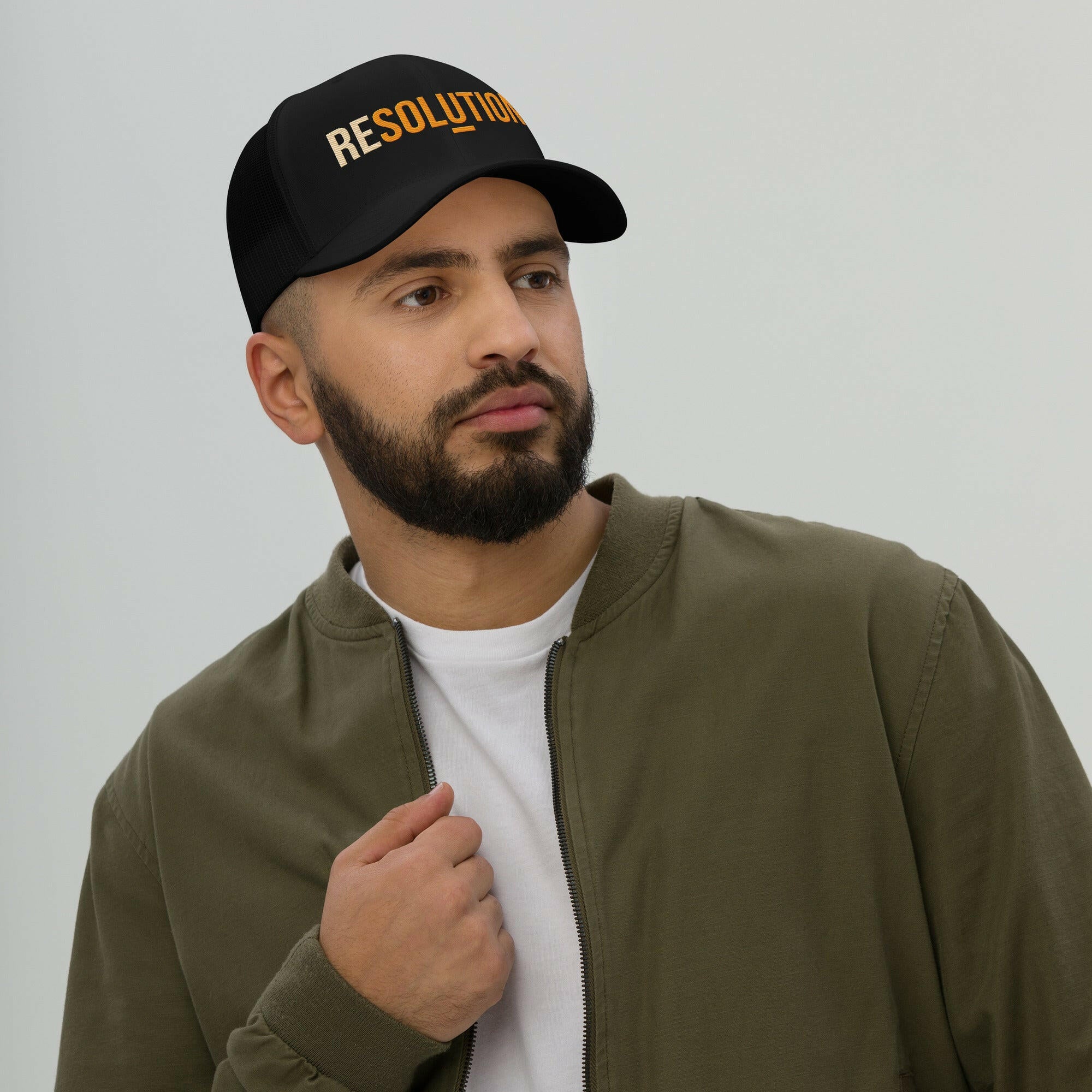 RESOLUTION / Bitcoin Trucker Cap - SVRN_T Hats - The Orange Habit