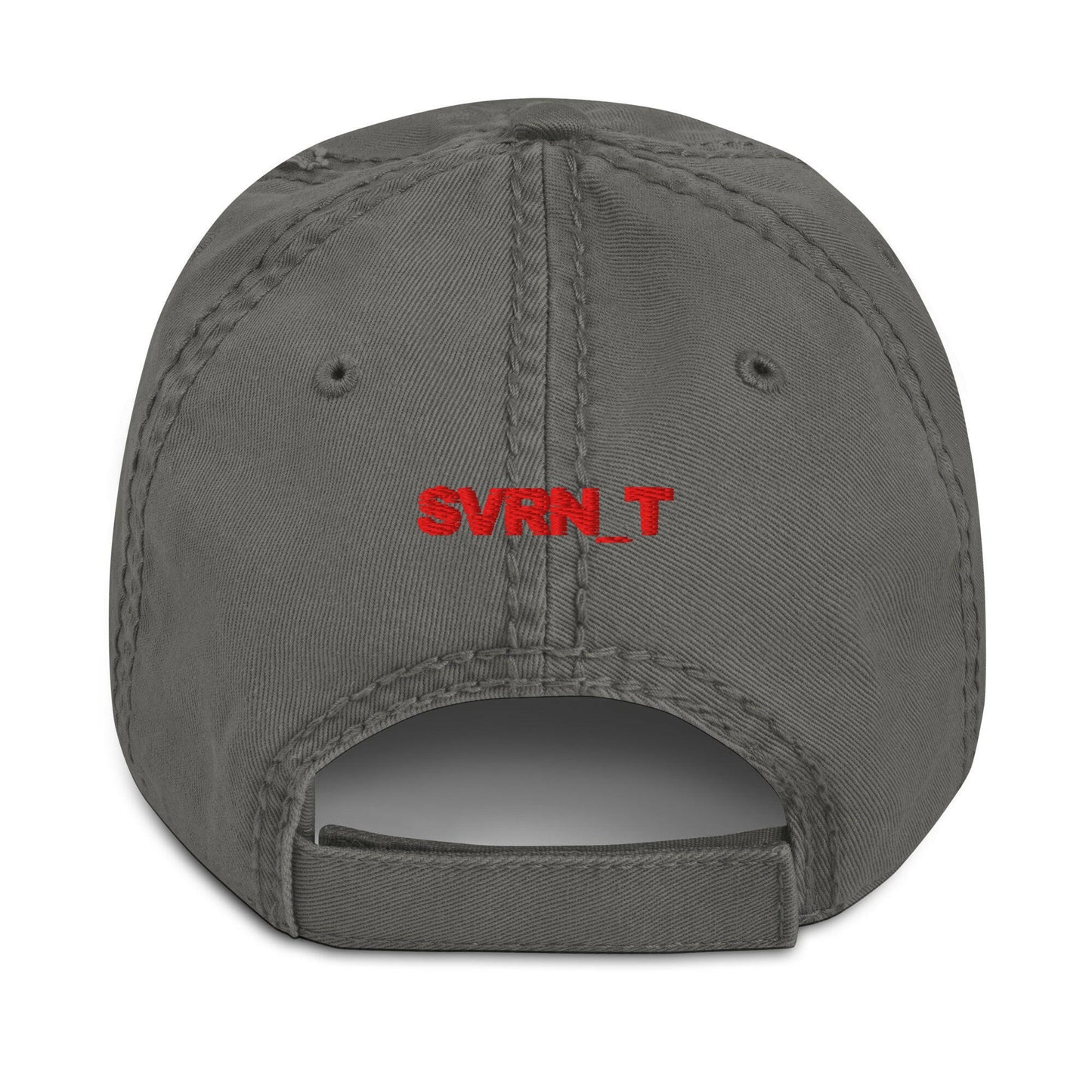SATOSHI RED / Distressed Bitcoin Dad Hat - SVRN_T Hats - The Orange Habit